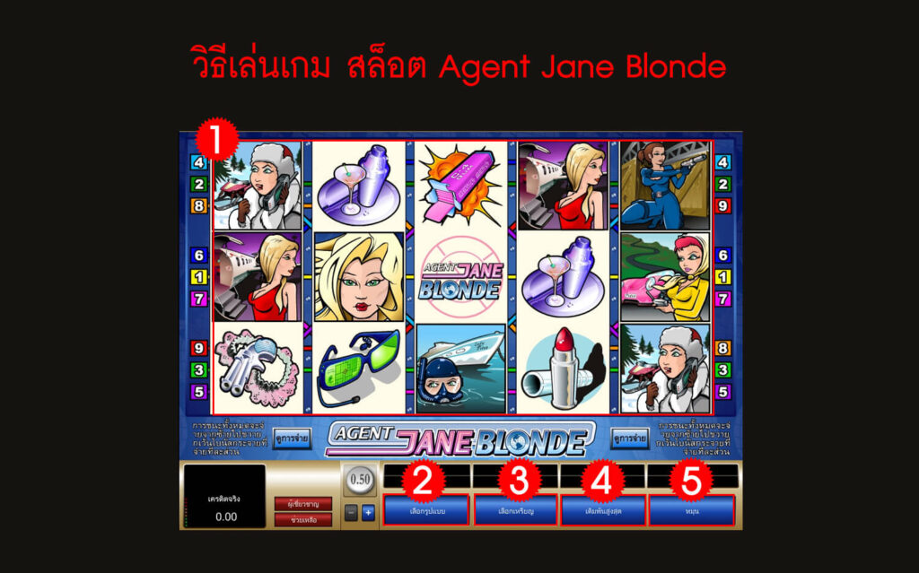 กฎกติกา วิธีเล่นสล็อต Agent Jane Blonde Slot
