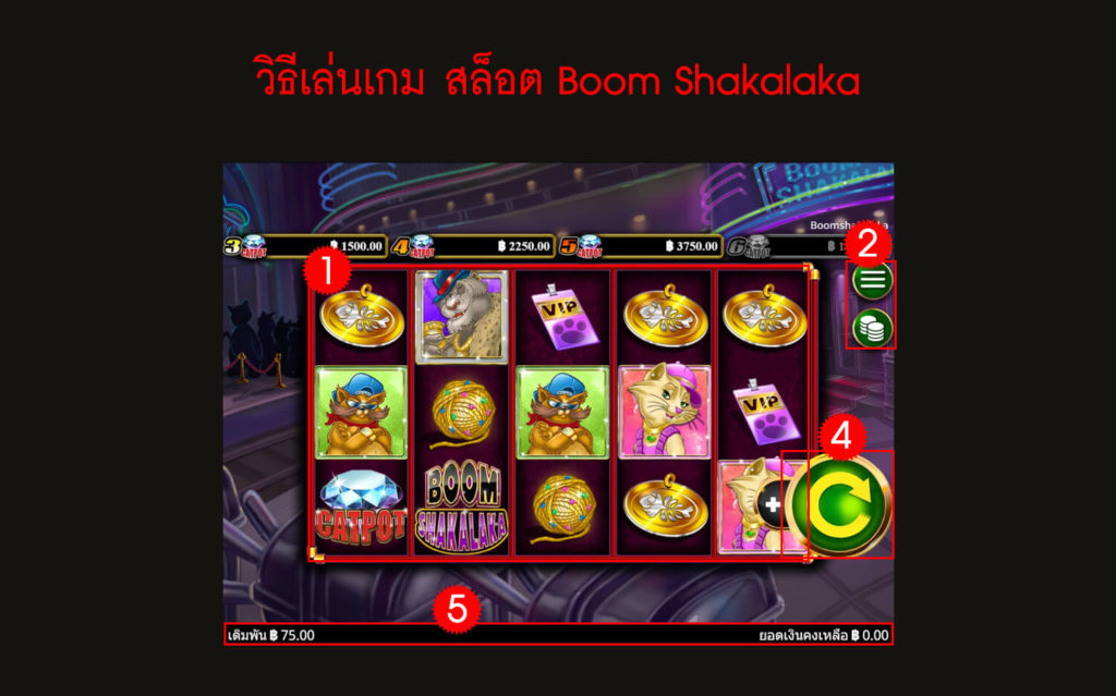 กฎกติกา วิธีเล่นสล็อต Boom Shakalaka Slot