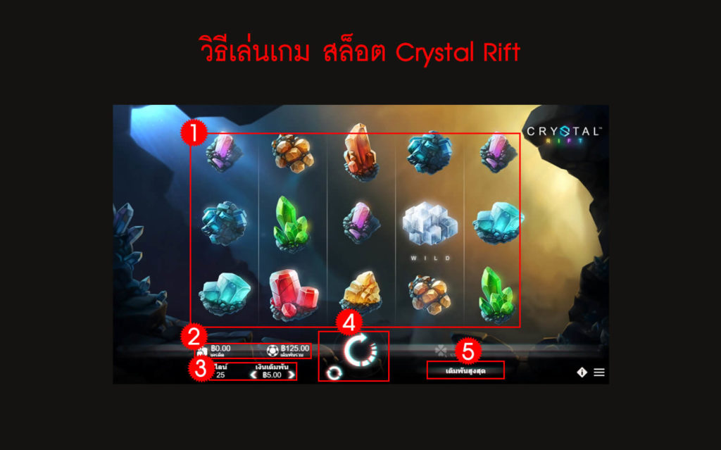 กฎกติกา วิธีเล่นเกมสล็อต Crystal Rift Slot 