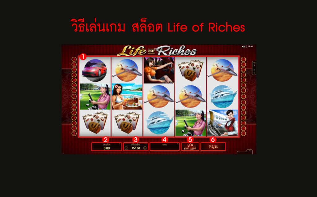กฎกติกา วิธีเล่นสล็อต Life of Riches Slot 