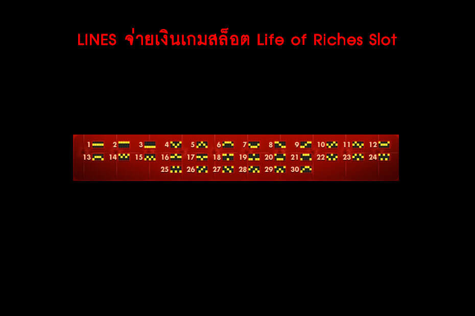 เส้นไลน์วางเดิมพัน Golden Life of Riches Slot