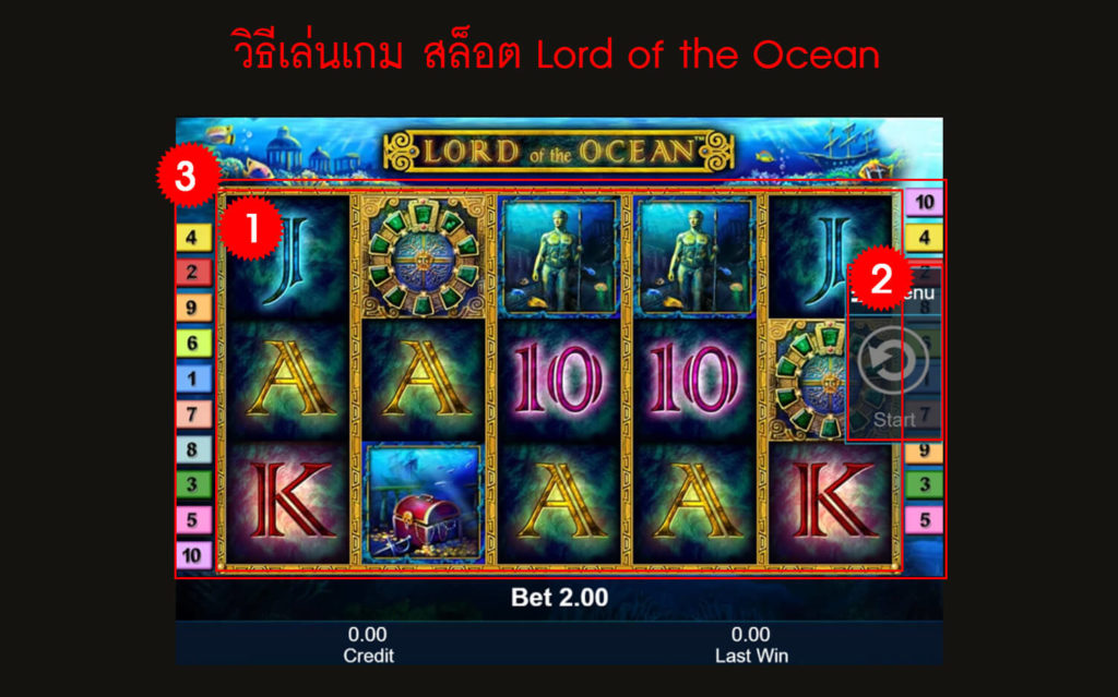 กฎกติกาวิธีเล่นเกม สล็อต Lord of the Ocean Slot