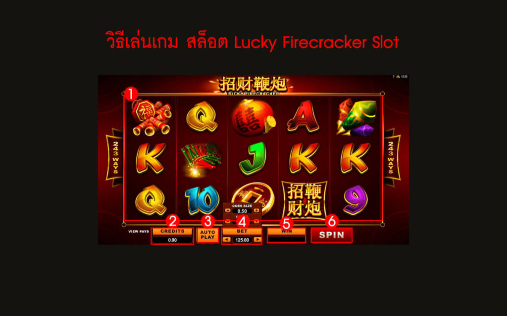 กฎกติกา วิธีเล่นสล็อต Lucky Firecracker Slot