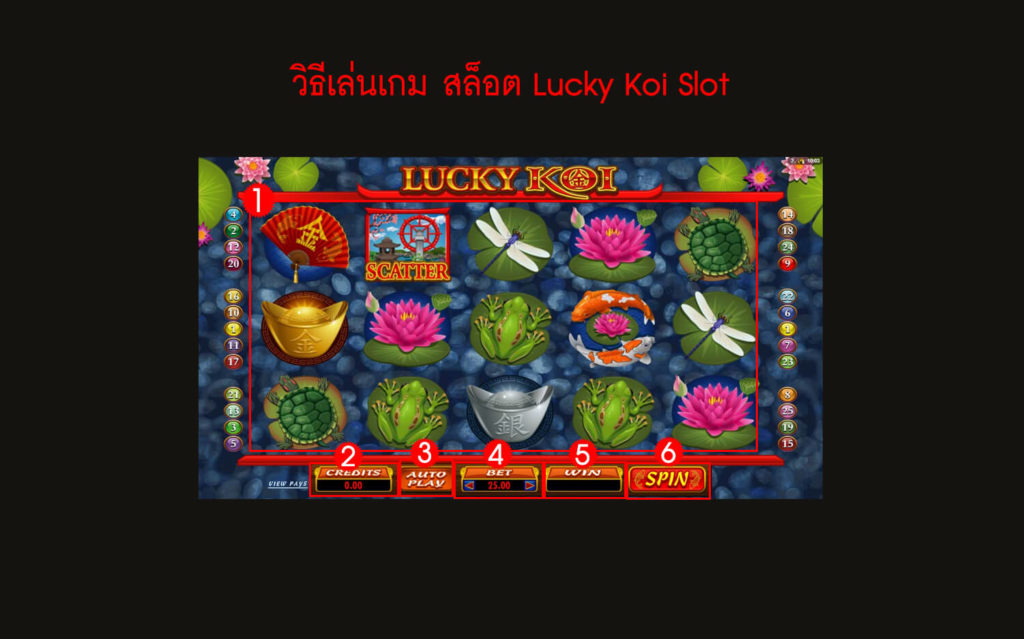 กฎกติกา วิธีเล่นสล็อต Lucky Koi Slot