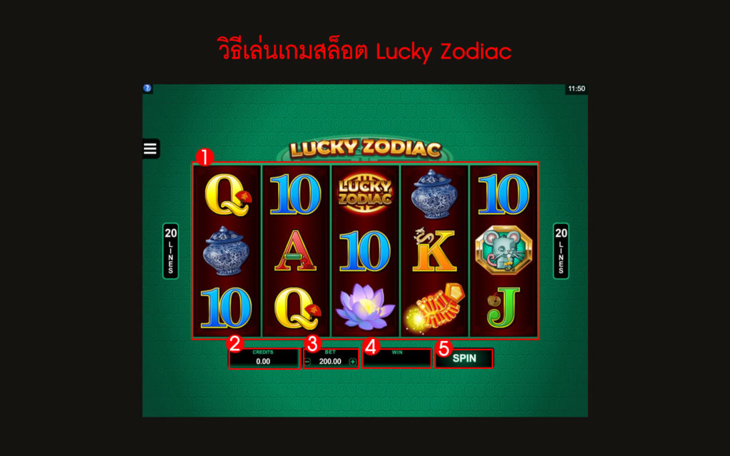 กฎกติกา วิธีเล่นเกม สล็อต Lucky Zodiac Slot