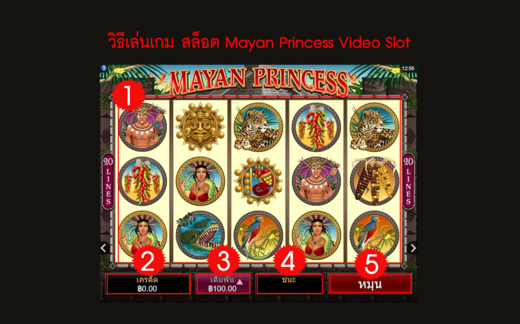 กฎกติกา วิธีเล่นสล็อต Mayan Princess Video Slot