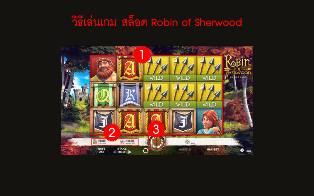 กฎกติกา วิธีเล่นเกมสล็อต Robin of Sherwood Slot