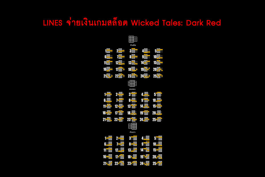 เส้นไลน์เดิมพัน Golden Wicked Tales: Dark Red Slot
